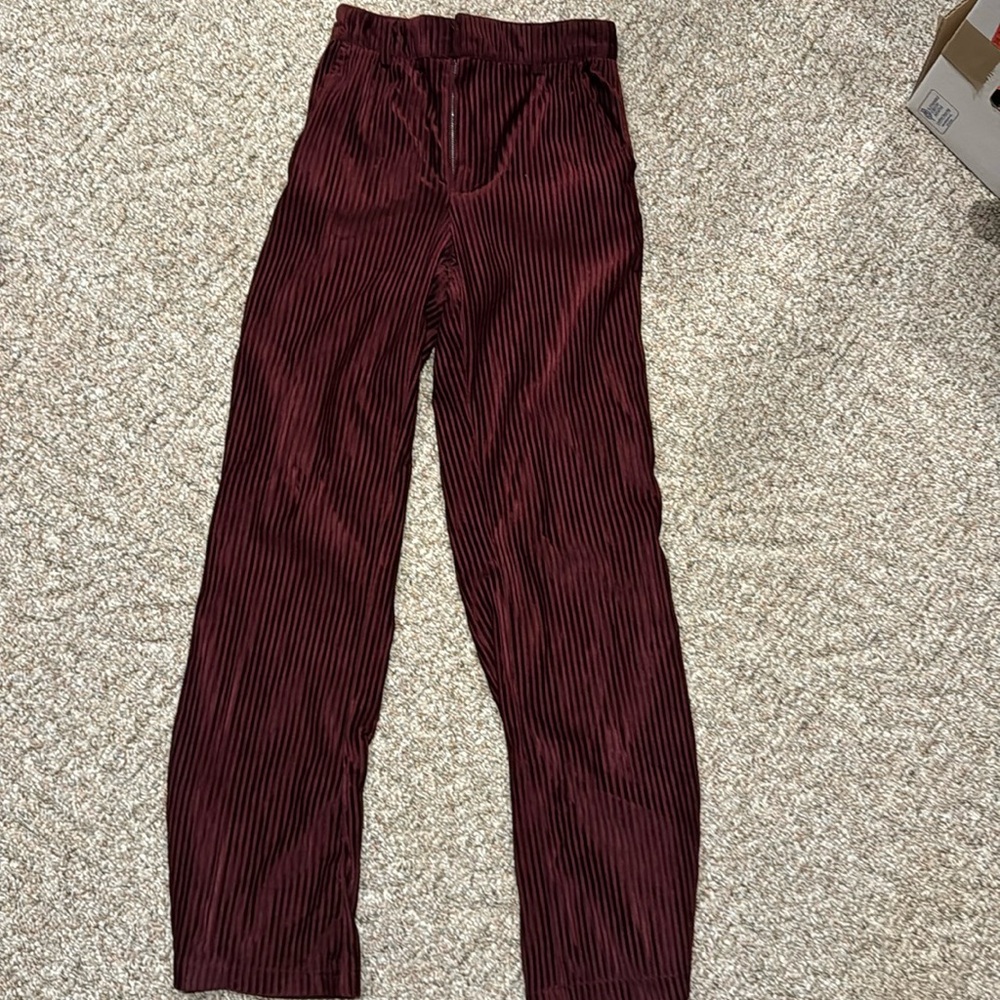 Urban Outfitters maroon velvet pants